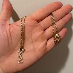 Saint Laurent logo necklace